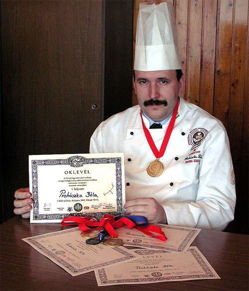 Prohászka Béla, a Magyar Nemzeti Hungarikumok és Értékek Szövetségének (MNHSZ) alelnöke,  Venesz-díjas mesterszakács 