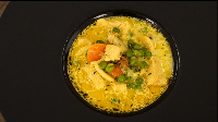 Tejszínes currys csirkeraguleves