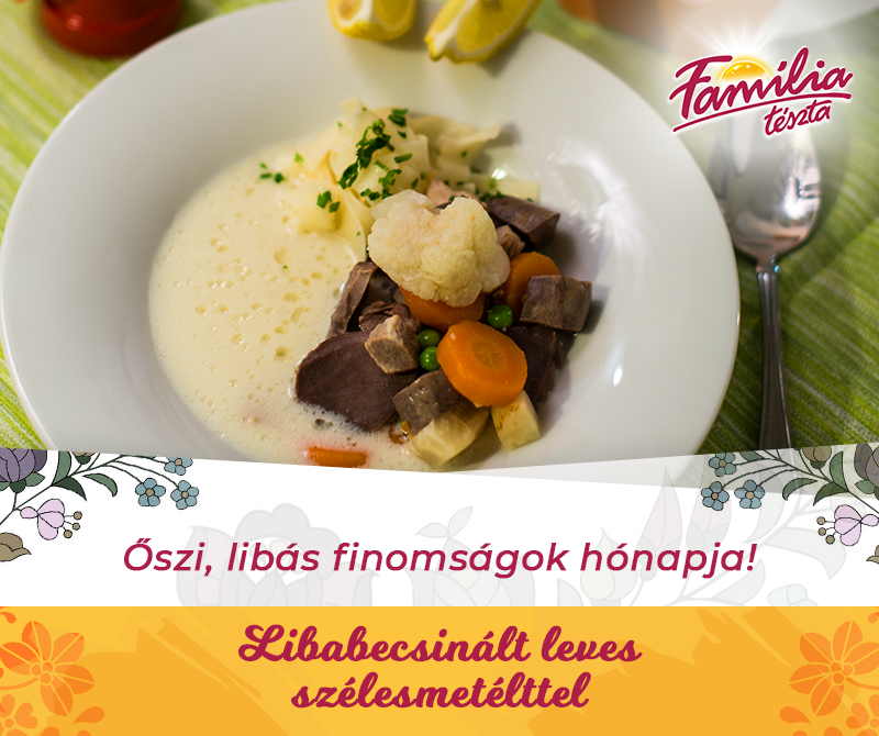 Libabecsinált leves szélesmetélttel